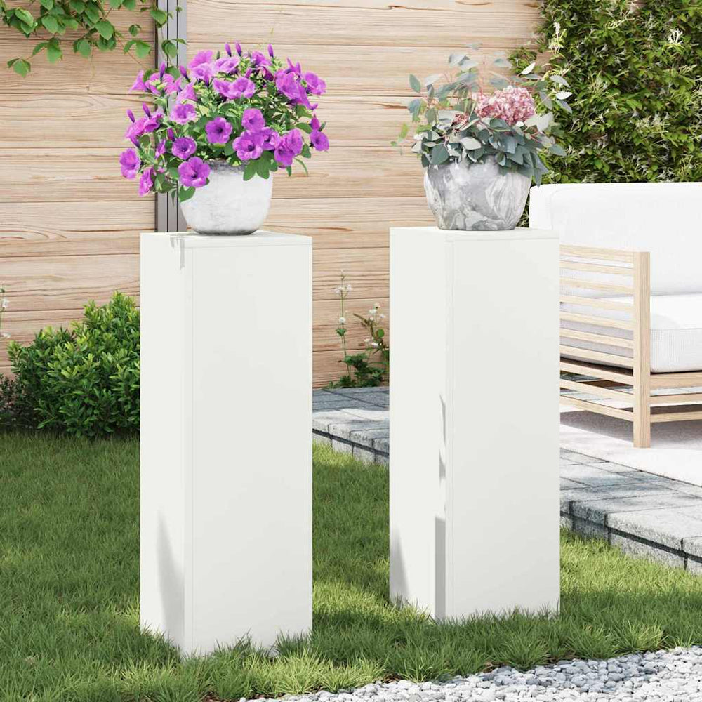 Pflanzenständer 2er Set Weiß 75cm