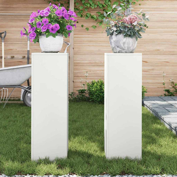 Pflanzenständer 2er Set Weiß 75cm