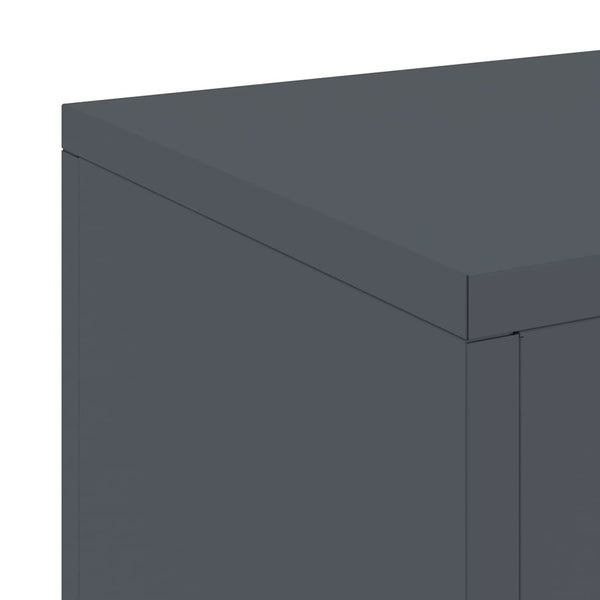 vidaXL Supports de plantes 2 pcs Anthracite 24 x 24 x 75 cm Acier