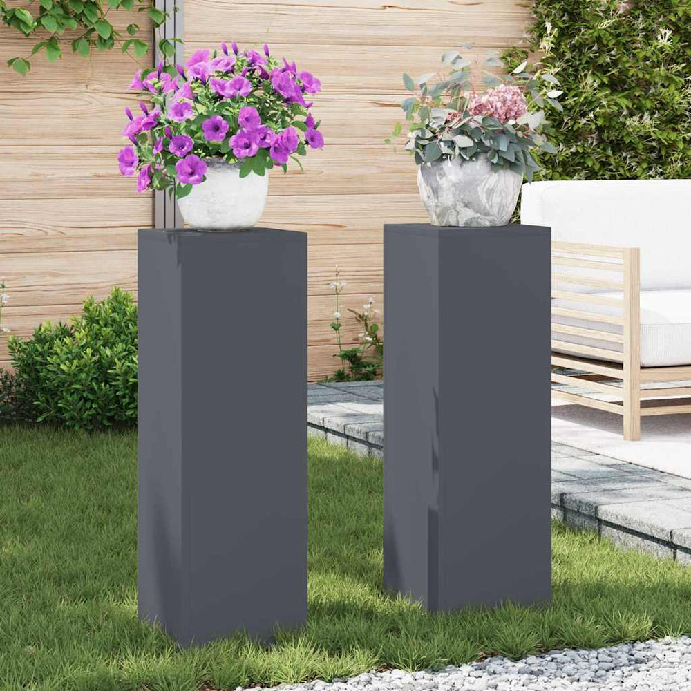 Anthrazit Pflanzenständer 2er Set Stahl 75cm