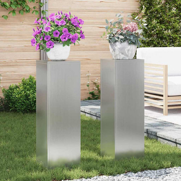 Pflanzenständer Set Silber Verzinkt 75cm