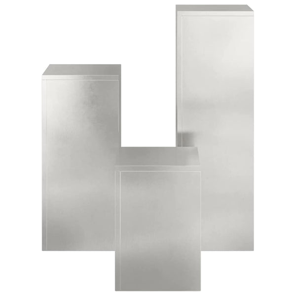 Pflanzenständer Set, 3-teilig, Edelstahl Silber