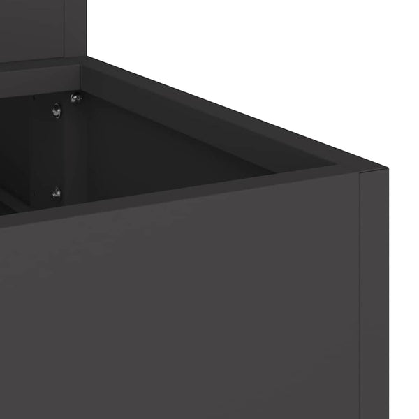 vidaXL Jardinière de jardin Noir 90 x 90 x 35 cm Acier laminé à froid