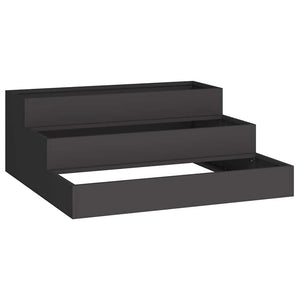 vidaXL Jardinière de jardin Noir 90 x 90 x 35 cm Acier laminé à froid