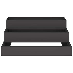 vidaXL Jardinière de jardin Noir 90 x 90 x 35 cm Acier laminé à froid