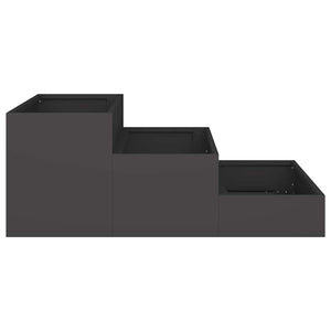 vidaXL Jardinière de jardin Noir 90 x 90 x 35 cm Acier laminé à froid