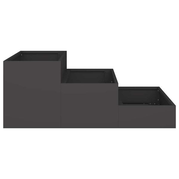 vidaXL Jardinière de jardin Noir 90 x 90 x 35 cm Acier laminé à froid
