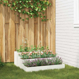 Weißes Garten Pflanzgefäß 90x90x35cm