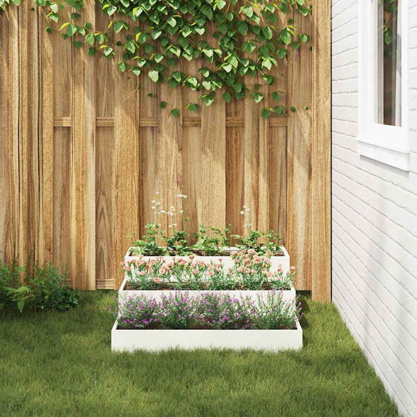Weißes Garten Pflanzgefäß 90x90x35cm