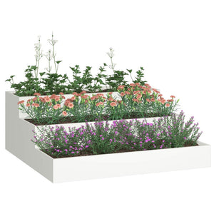 Weißes Garten Pflanzgefäß 90x90x35cm