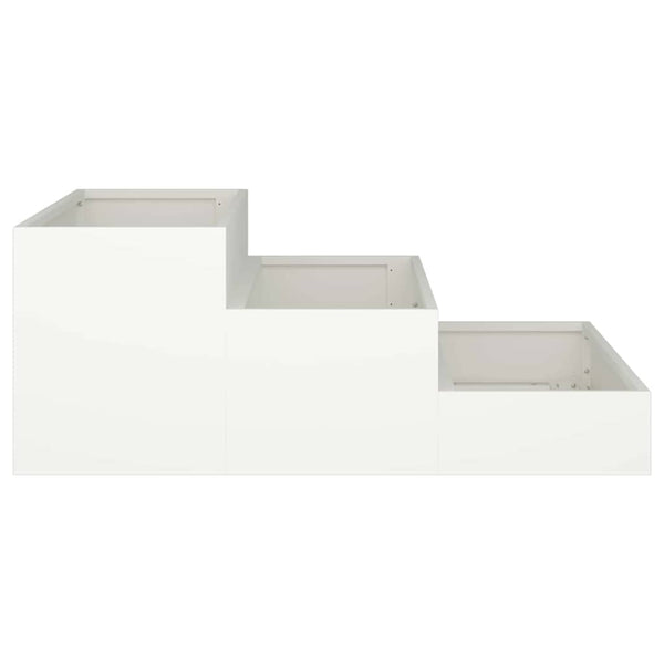 Weißes Garten Pflanzgefäß 90x90x35cm