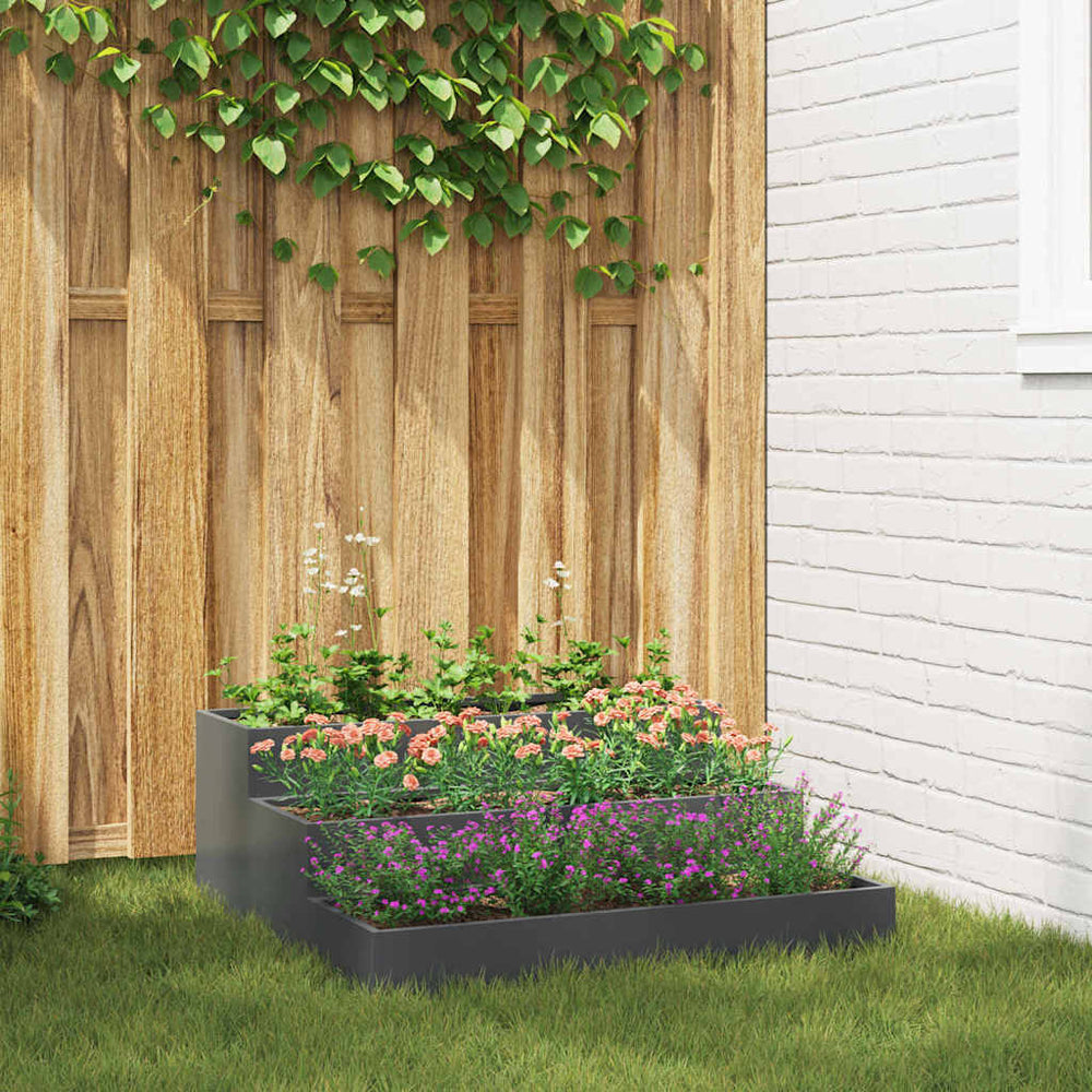 Anthrazit Garten Pflanzgefäß 90x90x35cm