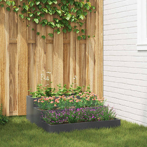 Anthrazit Garten Pflanzgefäß 90x90x35cm