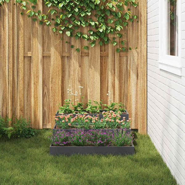 Anthrazit Garten Pflanzgefäß 90x90x35cm