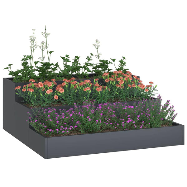 Anthrazit Garten Pflanzgefäß 90x90x35cm