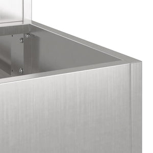Edelstahl Garten Pflanzgefäß Silber 90x90x35cm