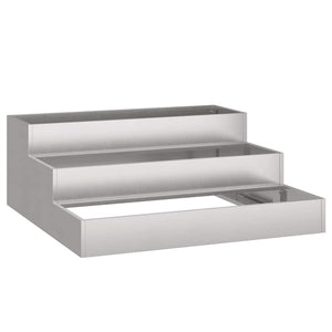 Edelstahl Garten Pflanzgefäß Silber 90x90x35cm