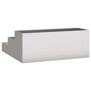 Edelstahl Garten Pflanzgefäß Silber 90x90x35cm
