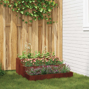 Rostiges Garten Pflanzgefäß 90x90x35cm