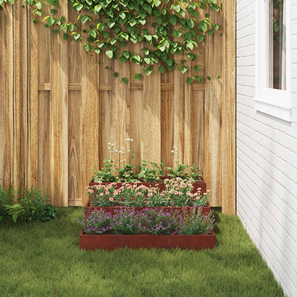 Rostiges Garten Pflanzgefäß 90x90x35cm