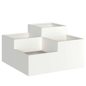 Weißer Stahl Gartenblumentopf 80x80x48cm