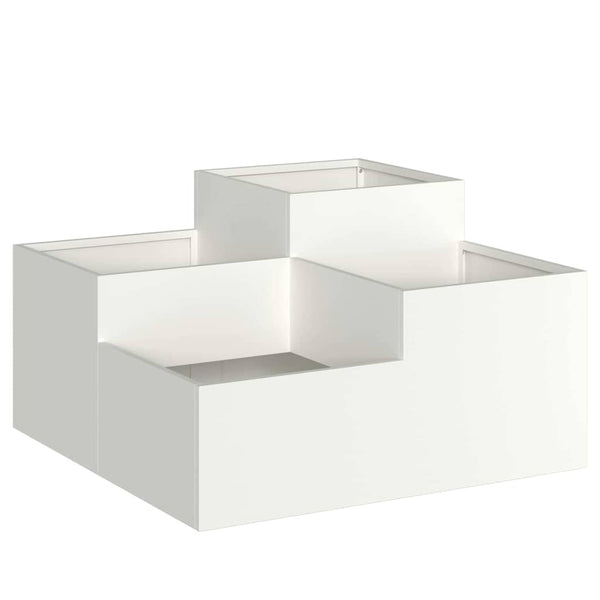 Weißer Stahl Gartenblumentopf 80x80x48cm