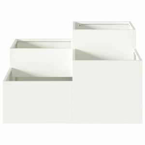 Weißer Stahl Gartenblumentopf 80x80x48cm