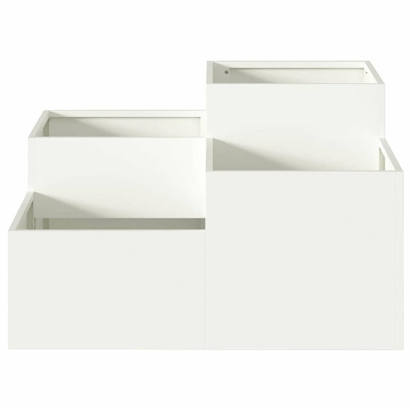 Weißer Stahl Gartenblumentopf 80x80x48cm