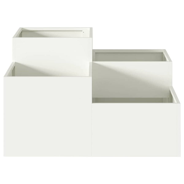 Weißer Stahl Gartenblumentopf 80x80x48cm