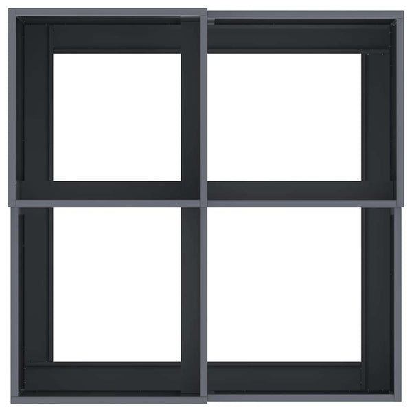 Anthrazitfarbener Gartenblumentopf 80x80 cm
