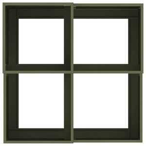 Olivgrüner Stahl Gartenblumentopf 80x80x48cm