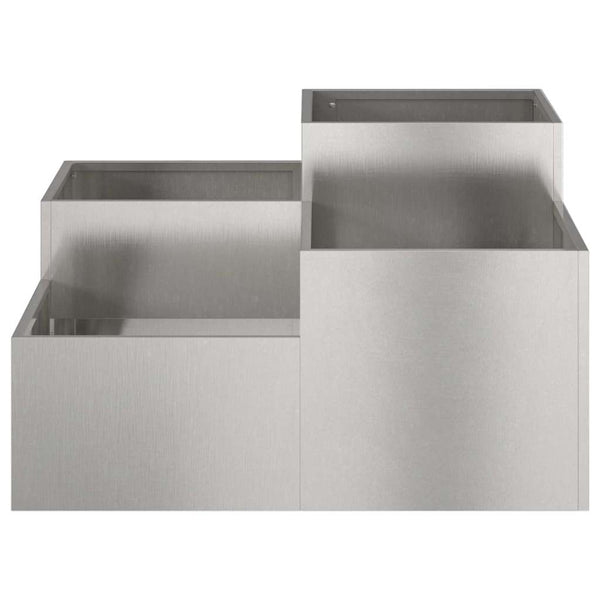 Edelstahl Garten Blumentopf Silber 80cm