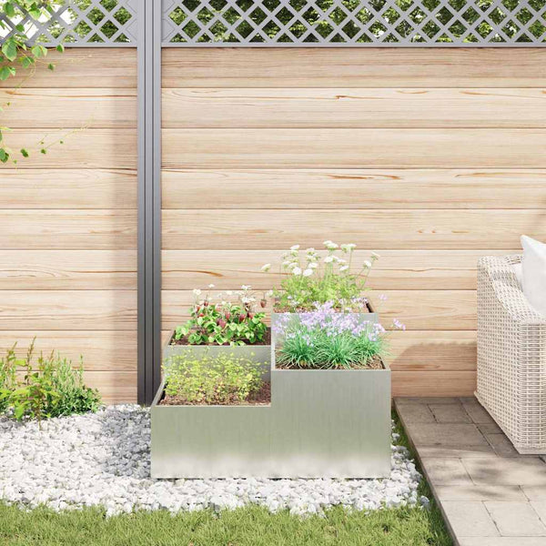 Silberner Gartenblumentopf 80x80x48cm
