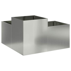 Silberner Gartenblumentopf 80x80x48cm