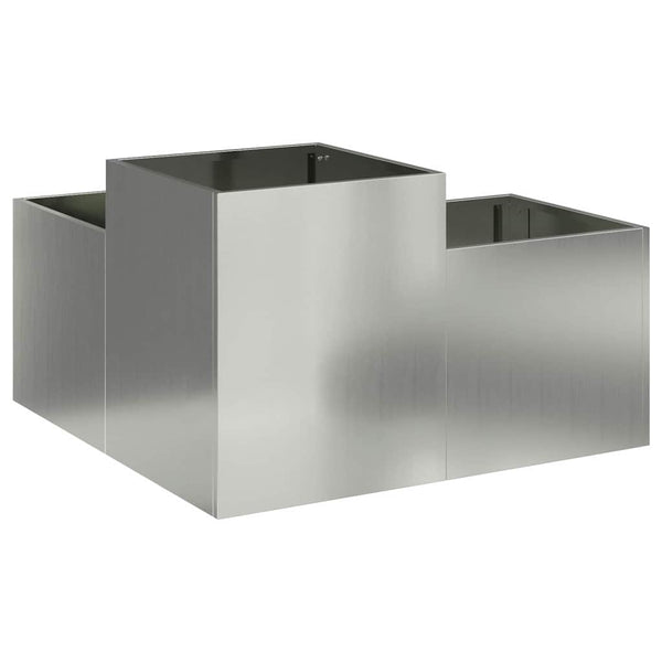 Silberner Gartenblumentopf 80x80x48cm