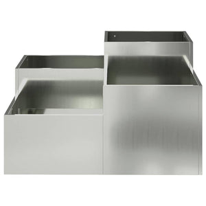 Silberner Gartenblumentopf 80x80x48cm