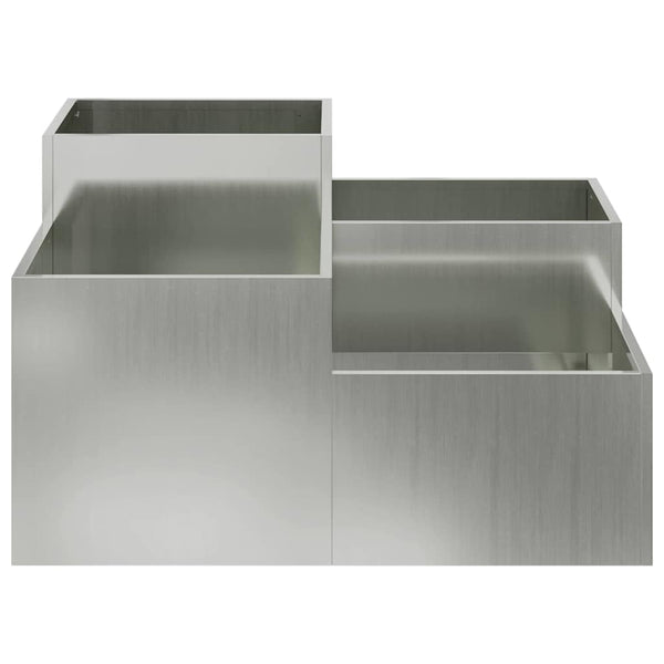 Silberner Gartenblumentopf 80x80x48cm