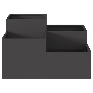 Schwarzer Gartenblumentopf 100x100x48cm Stahl