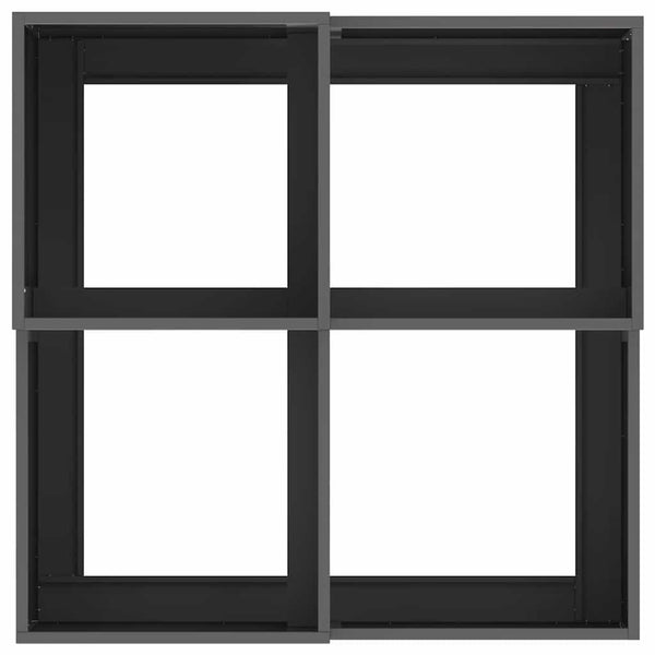 Schwarzer Gartenblumentopf 100x100x48cm Stahl