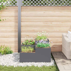 Anthrazitfarbener Gartenblumentopf, 100 cm