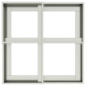 Silberner Gartenblumentopf, 100x100x48cm, Stahl