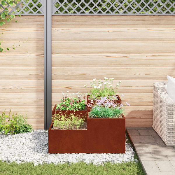 Rostiger Gartenblumentopf 100x100 cm