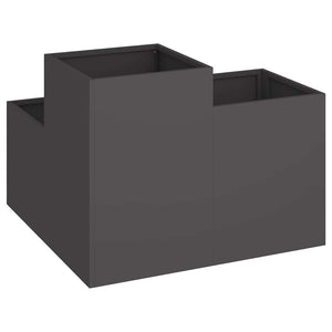 Schwarzer Gartenblumentopf Stahl 80x80x60cm