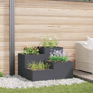Anthrazitfarbener Gartenblumentopf, 80 cm