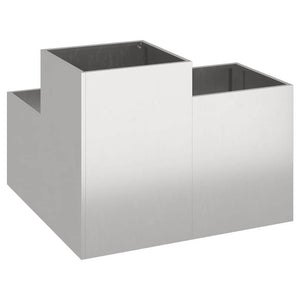 Edelstahl Gartenblumentopf Silber 80x80x60cm