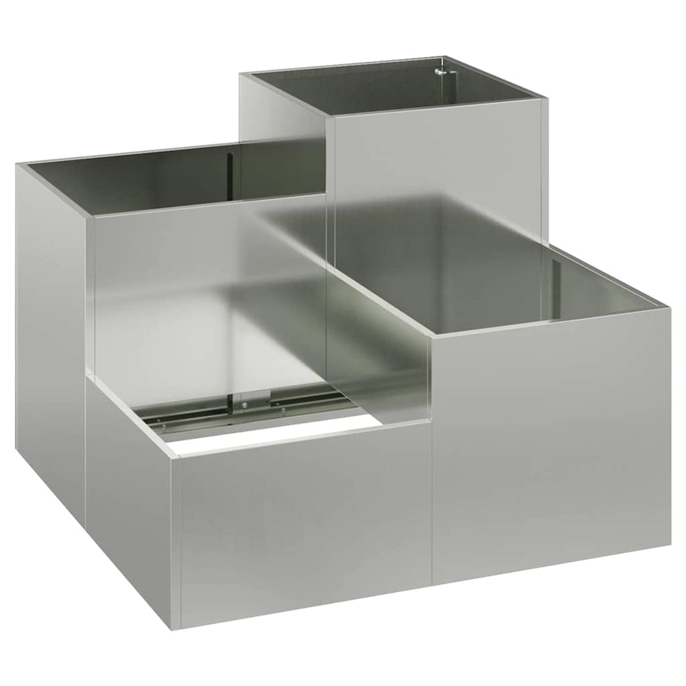 Silberner Gartenblumentopf 80x80x60cm