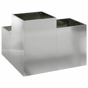 vidaXL Jardinière de jardin argentée 80 x 80 x 60 cm en acier galvanisé
