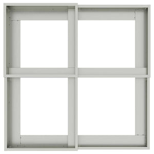 vidaXL Jardinière de jardin argentée 80 x 80 x 60 cm en acier galvanisé