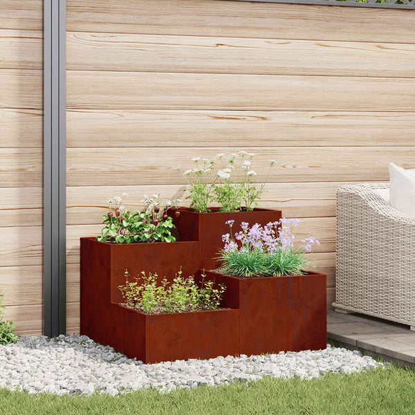 Rostiger Gartenblumentopf 80x80x60cm