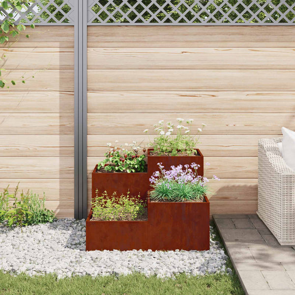 Rostiger Gartenblumentopf 80x80x60cm